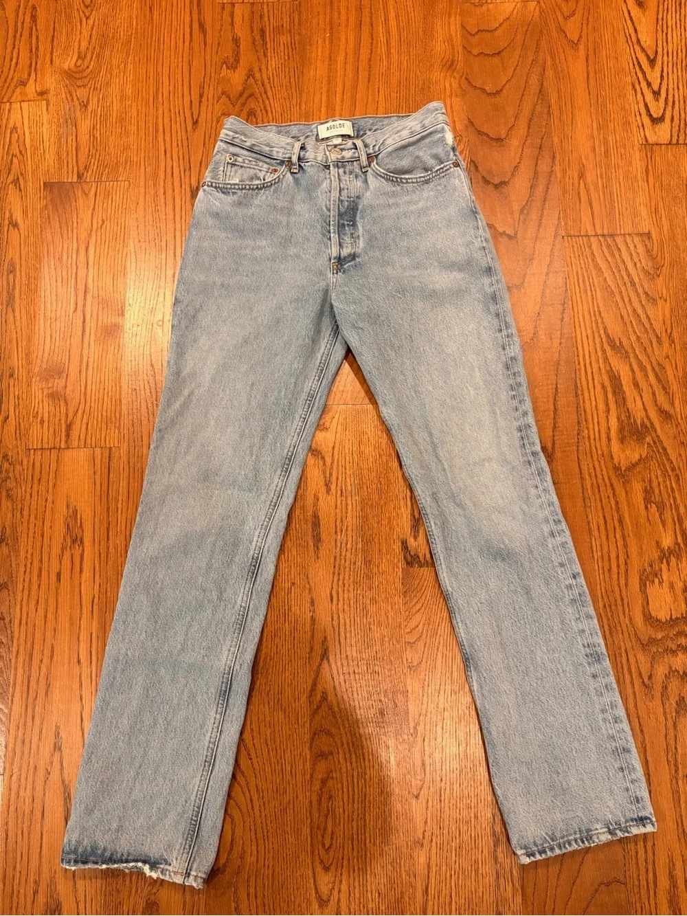 Agolde Light Blue Straight Leg Jeans